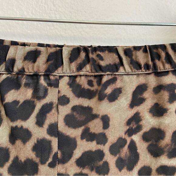 New Aiello by Frankie’s Bikinis Leopard Print Ruched Sheer Shorts Coverup XS - Picture 12 of 14